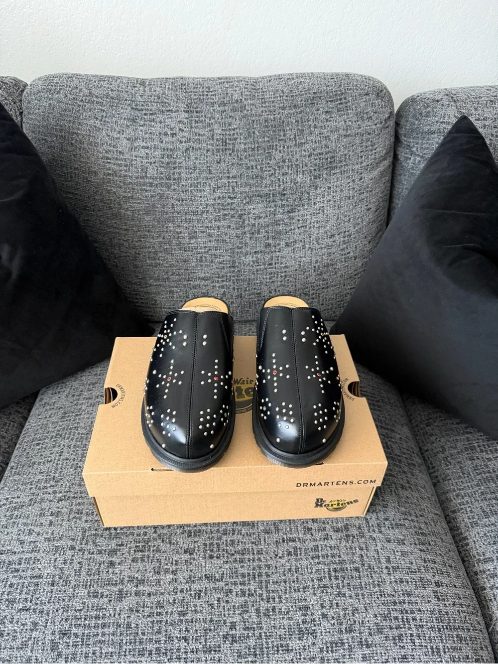 Dr Marten San Studded Leather Mules
